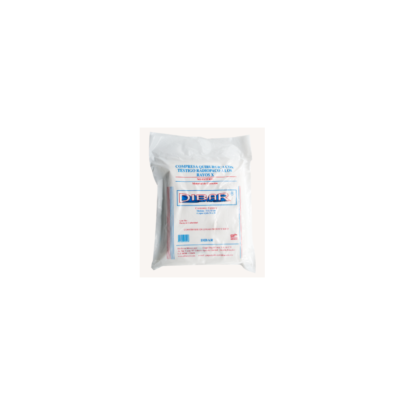 Compresa Quirurgica DIBAR No Esteril Pqt C/6