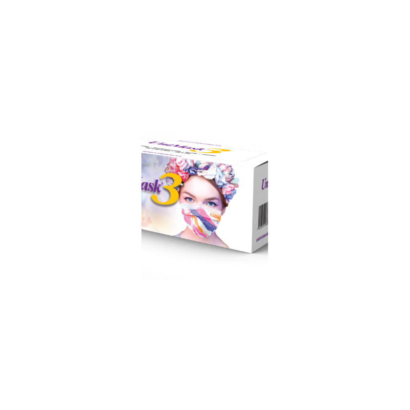 Cubrebocas Quirúrgico 3 Pliegues UniMask3 c/50pz