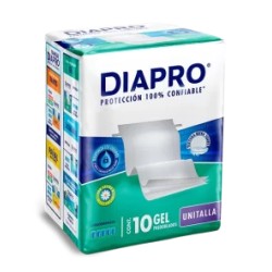 Pañal Adulto Predoblado Unitalla DIAPRO c/10pza