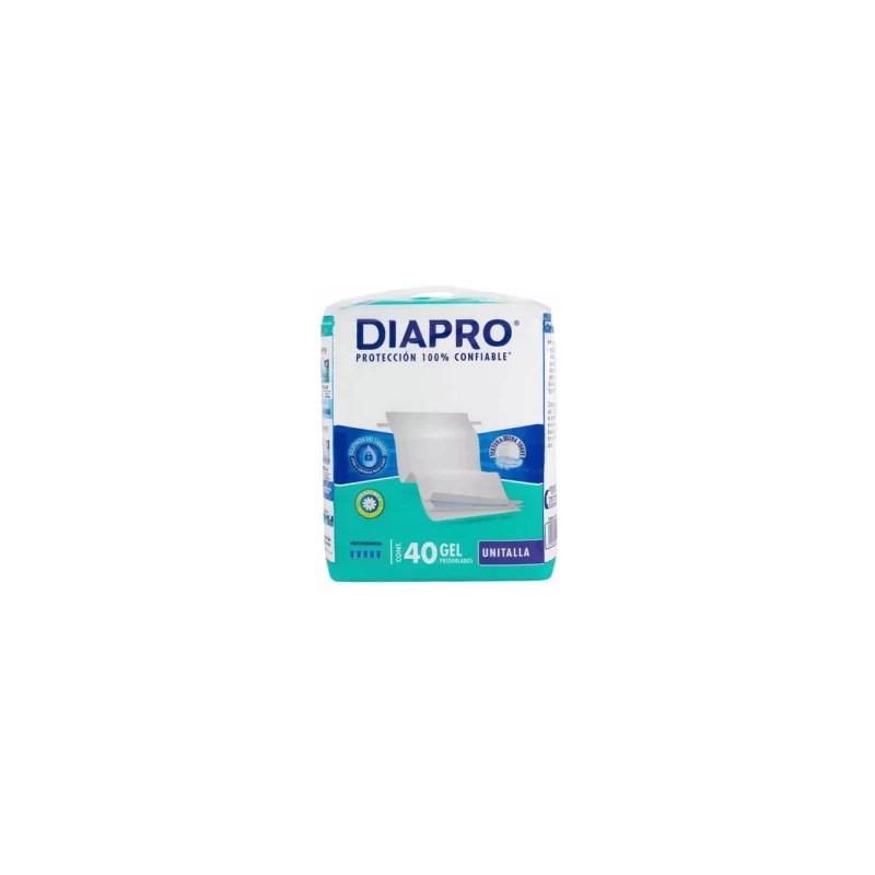 Pañal Adulto Predoblado Unitalla DIAPRO c/40pza