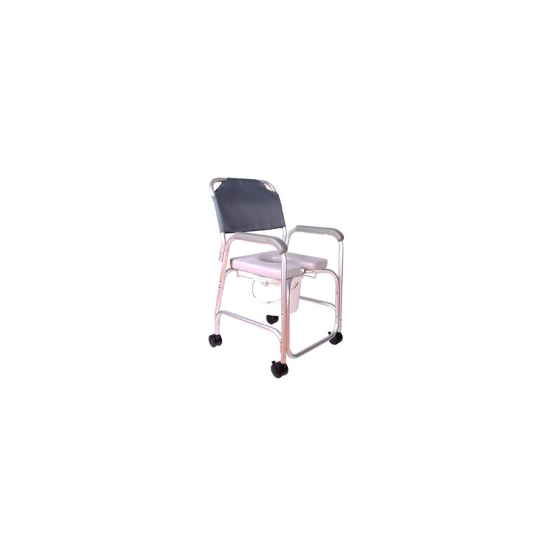Silla Cómodo Ducha de Aluminio con Ruedas Acojinado