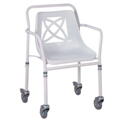 Silla Ducha c/Ruedas Asiento Tipo Concha